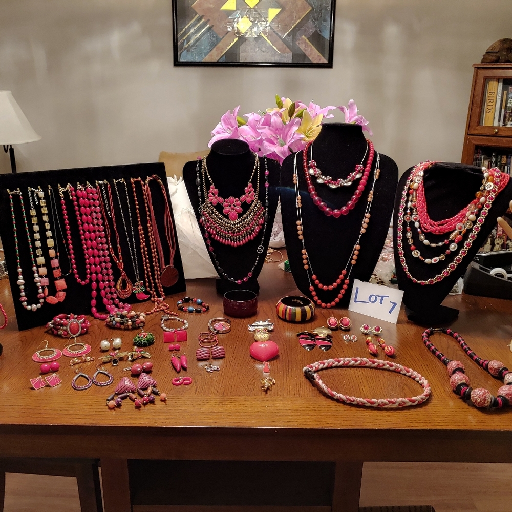 Crimson & Clover Costume Jewelry Lot #7 3lbs 3.3oz